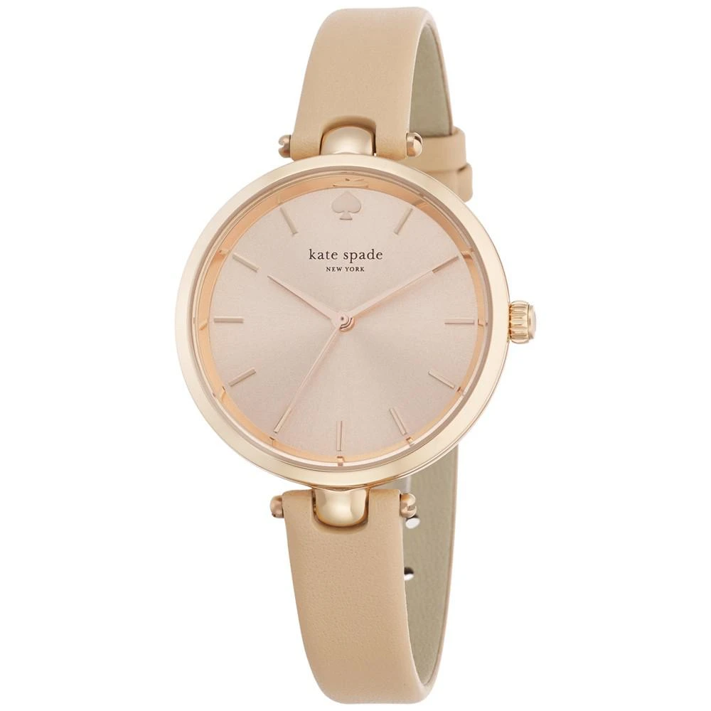 商品Kate Spade|Women's Holland Vachetta Leather Strap Watch 34mm 1YRU0812,价格¥800,第1张图片