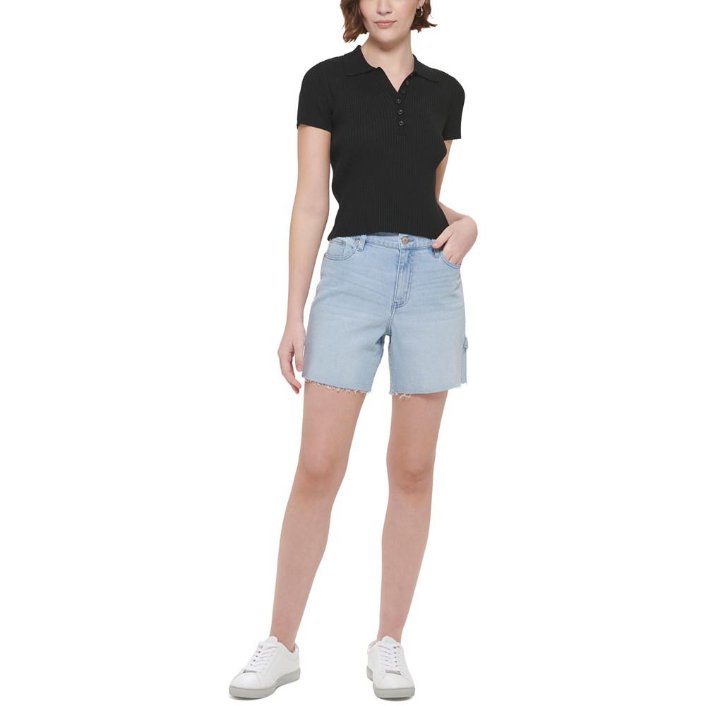 Women's High-Rise Cutoff Denim Shorts商品第4张图片规格展示