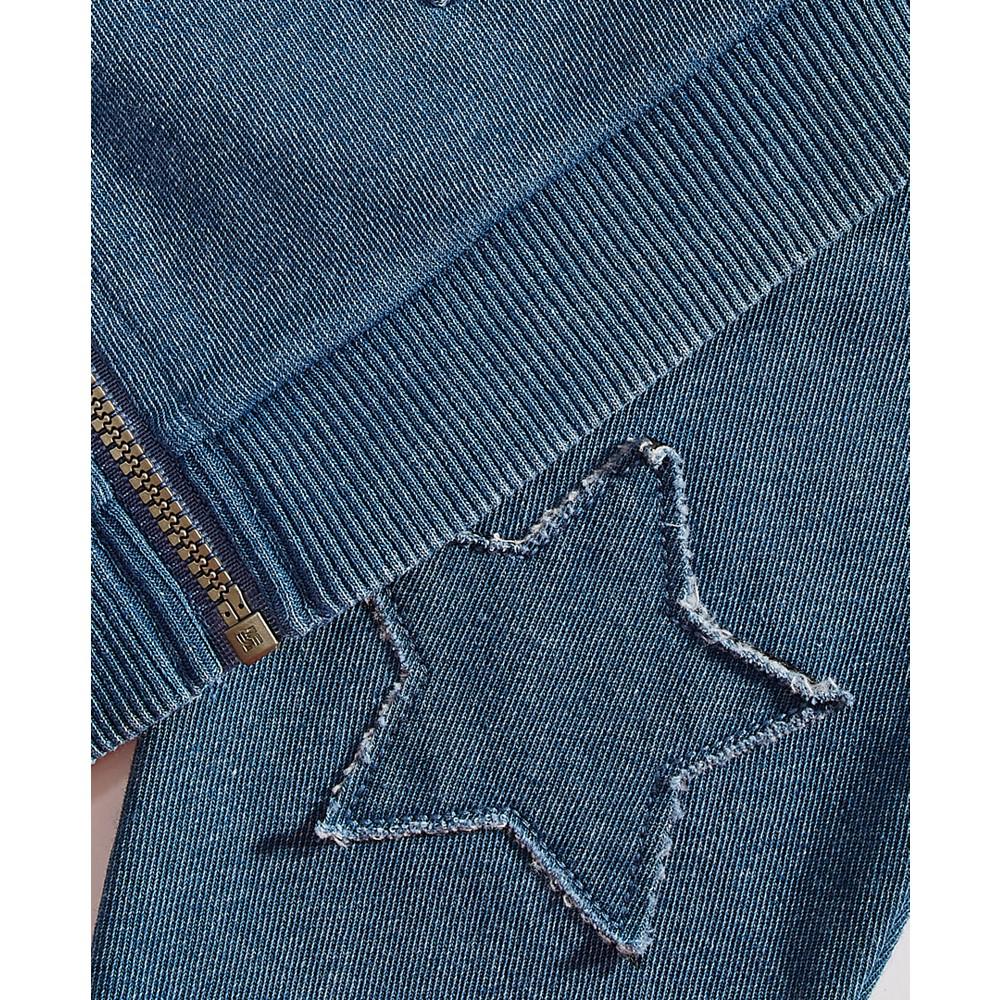 Baby Boys 3-Pc. Indigo Zip-Front Vest, Top & Jogger Pants Set, Created for Macy's商品第3张图片规格展示