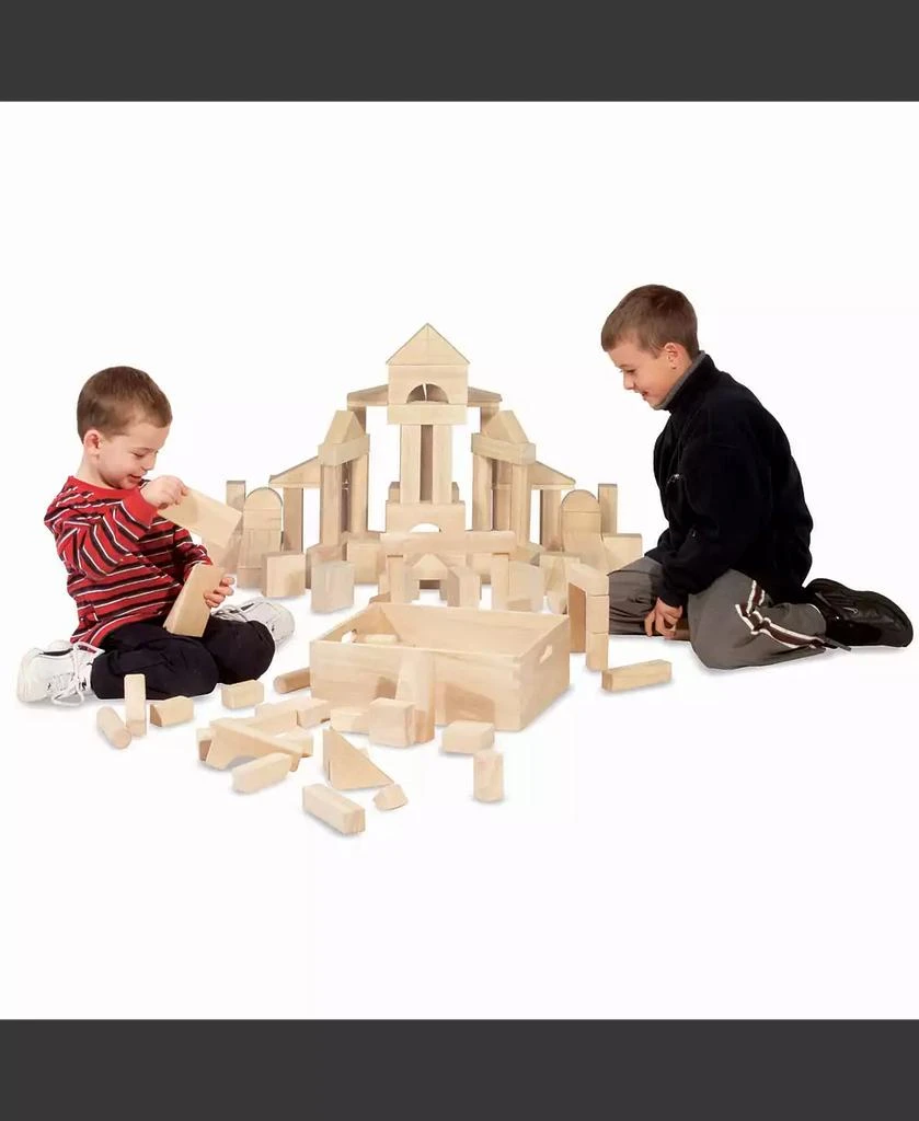 Melissa & Doug Standard Unit Solid-Wood Building Blocks With Wooden Storage Tray (60 pcs) 商品