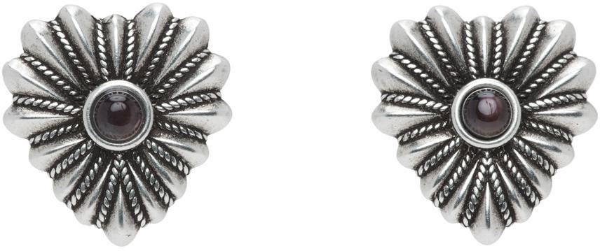 商品Gucci|Silver Interlocking GG Earrings,价格¥4050,第1张图片