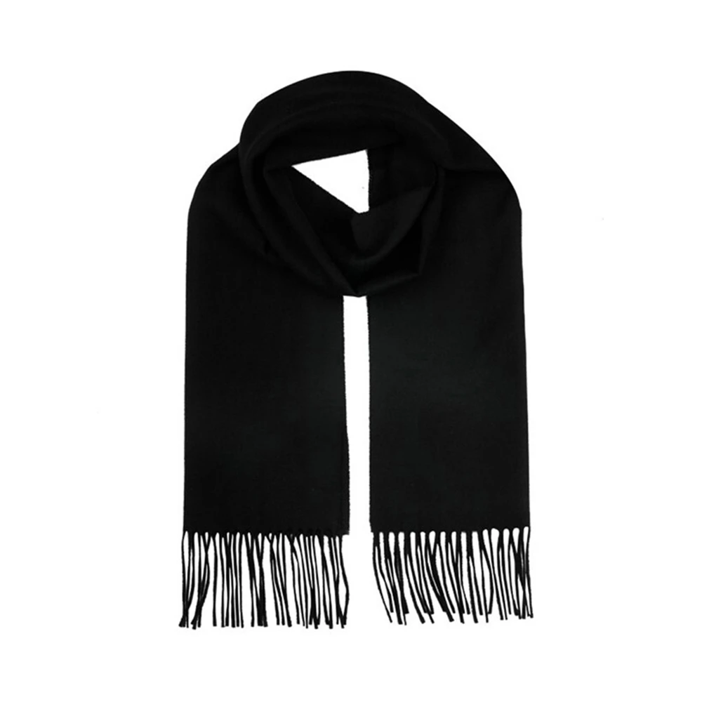MOSCHINO 女士黑色羊毛流苏围巾 50124-M529-3016 商品