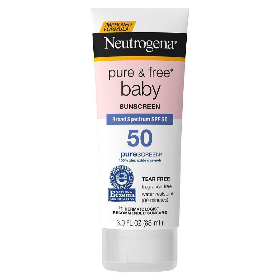 商品Neutrogena|Pure & Free Baby Mineral Sunscreen with SPF 50 Fragrance Free,价格¥96,第1张图片