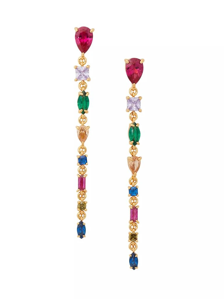 商品Kate Spade|Gold-Plated &amp; Cubic Zirconia Linear Drop Earrings,价格¥736,第1张图片