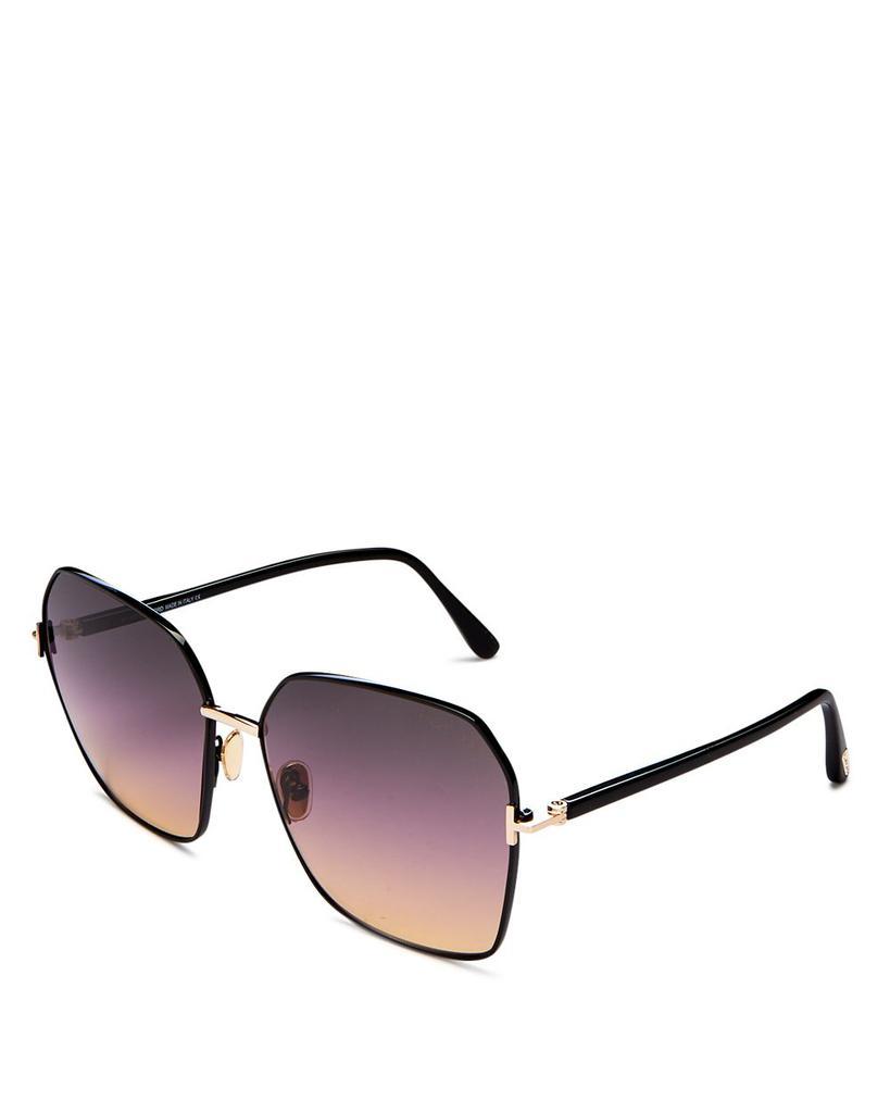 商品Tom Ford|Women's Claudia Square Sunglasses, 62mm,价格¥3716,第1张图片