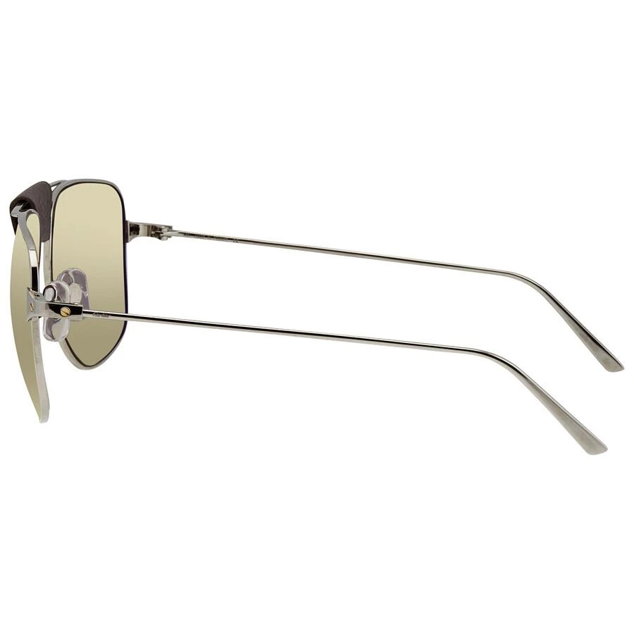 商品Cartier|Cartier Santos de Cartier Gold Mirror Navigator Men's Sunglasses CT0037S 59 003,价格¥5611,第3张图片详细描述