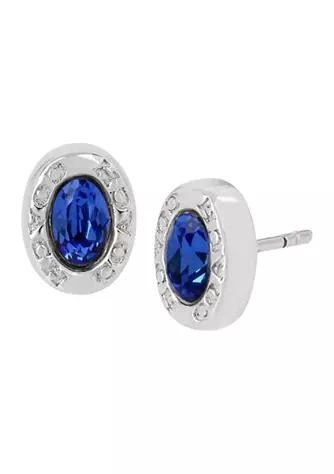 商品Coach|Signature Logo Stone Stud Earrings,价格¥249,第1张图片