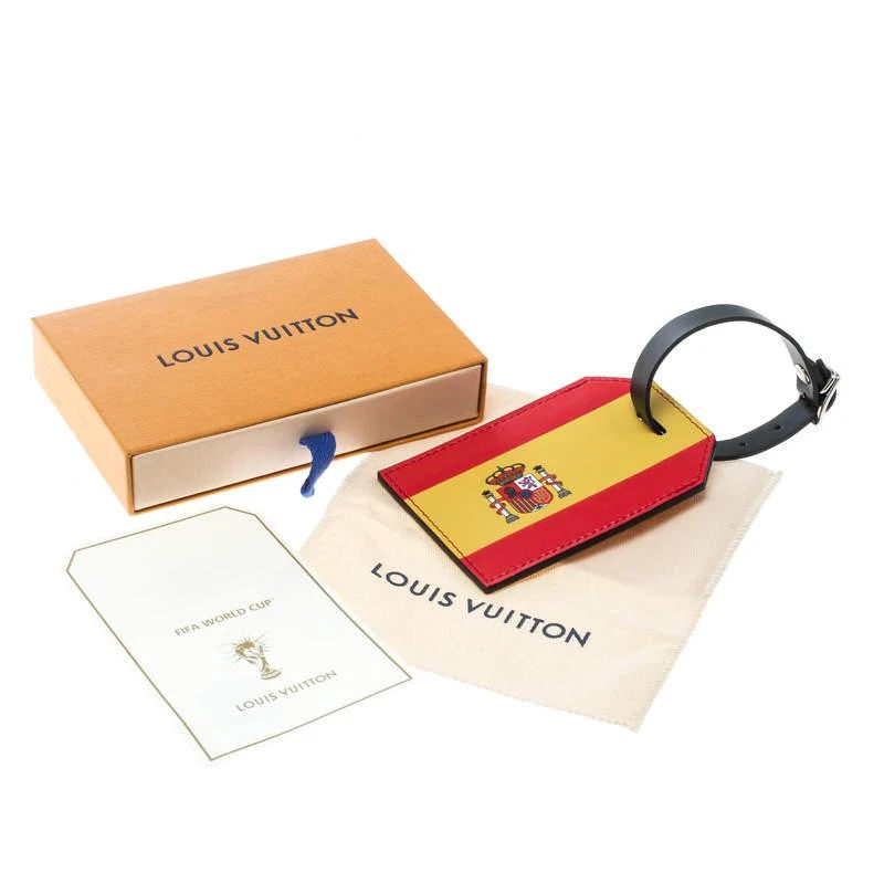 商品[二手商品] Louis Vuitton|Louis Vuitton Red Epi Leather 2018 Fifa World Cup Spain Flag Luggage Tag,价格¥3657,第5张图片详细描述