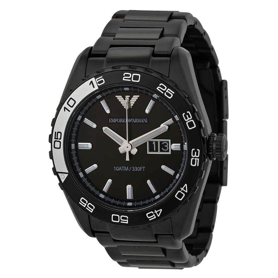 商品Emporio Armani|阿玛尼Sportivo 黑色表盘 Blaxk 离子镀男士手表 AR6049 ,价格¥1595,第1张图片