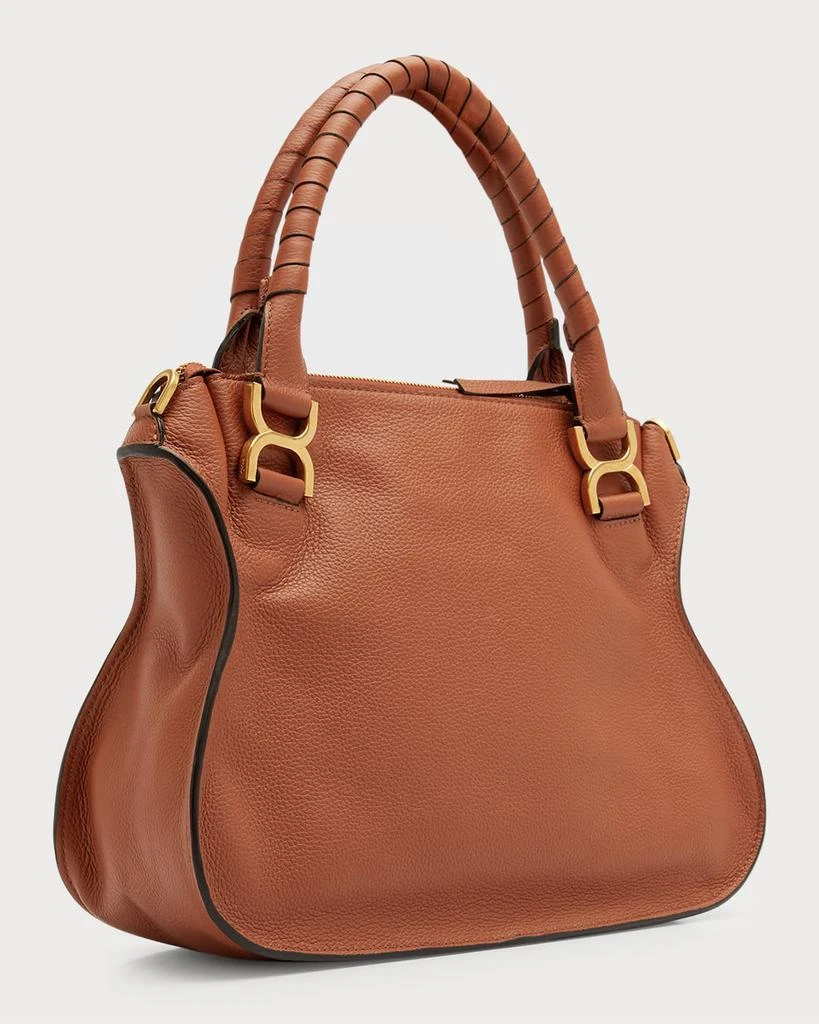 Marcie Medium Double Carry Satchel Bag in Grained Leather 商品