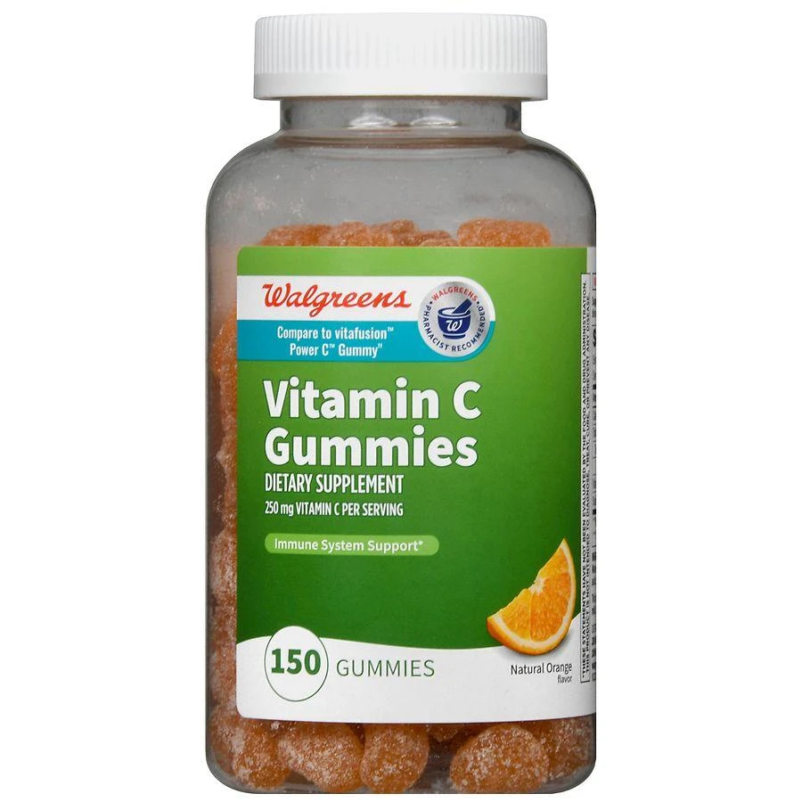 商品Walgreens|Vitamin C 250 mg Gummies (75 days) Natural Orange,价格¥110,第2张图片详细描述