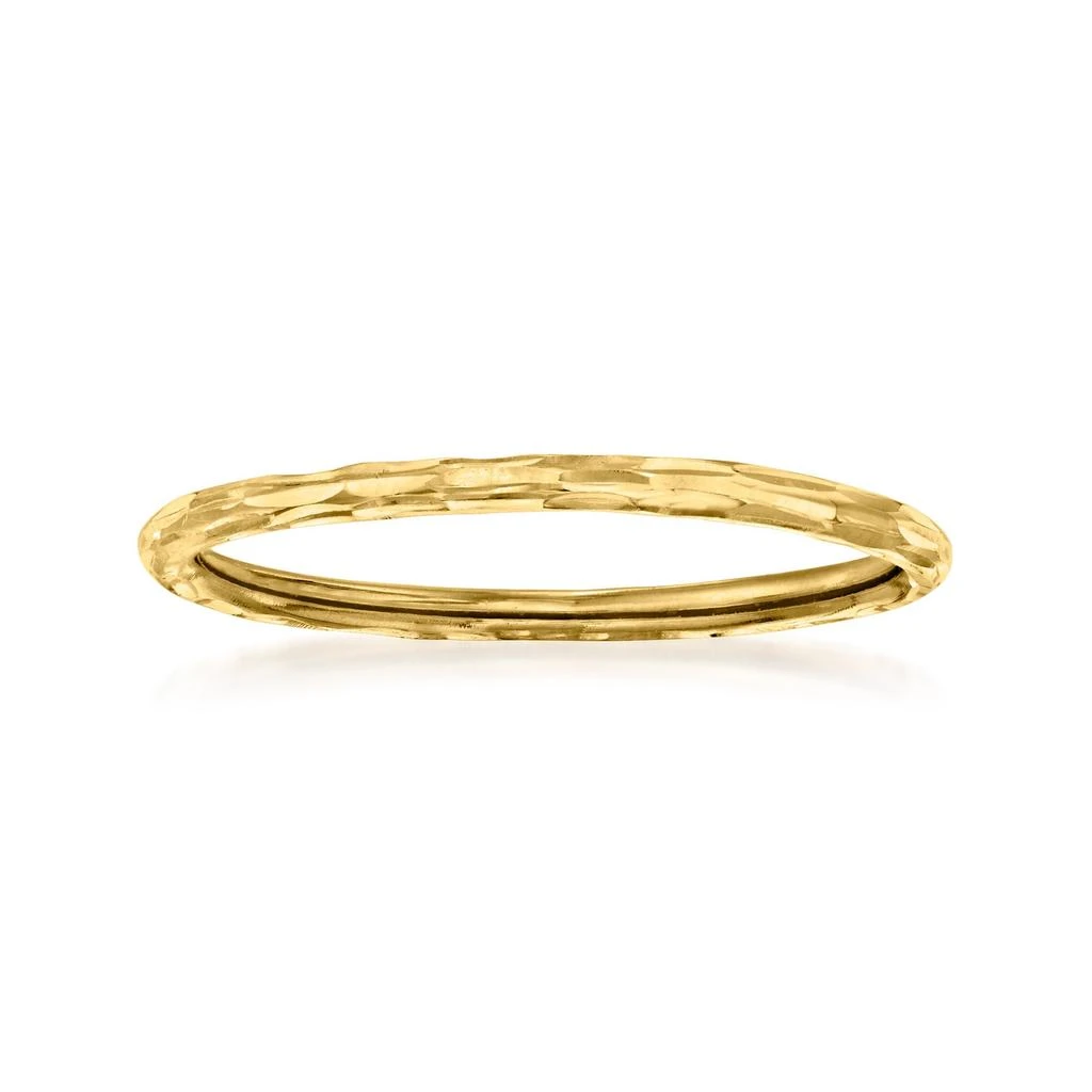 商品RS Pure|by Ross-Simons Italian 14kt Yellow Gold Grooved Ring,价格¥796,第1张图片