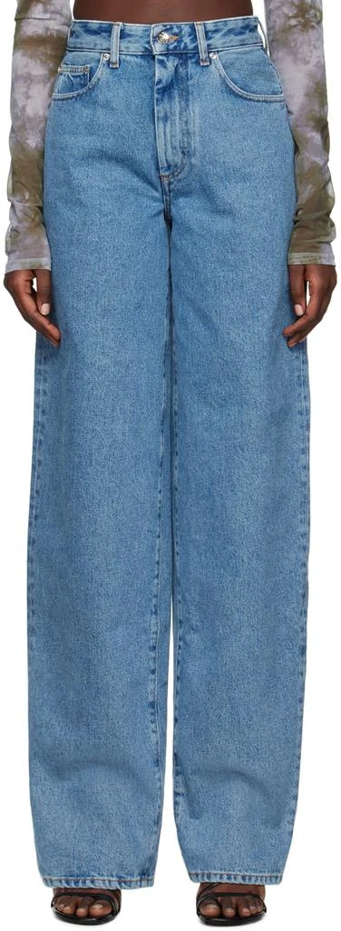 商品Off-White|Blue Wide-Leg Jeans,价格¥2217,第1张图片