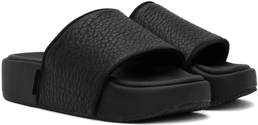 商品Y-3|Black Leather Platform Slides,价格¥314,第4张图片详细描述