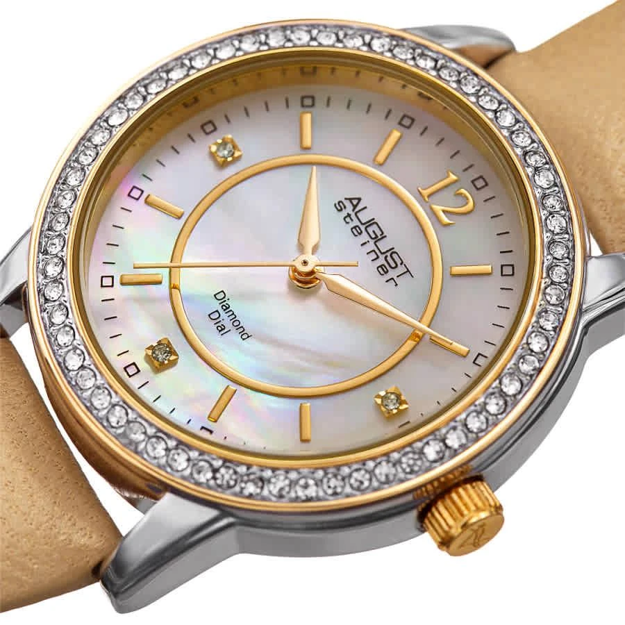 商品August Steiner|Quartz Diamond White Dial Ladies Watch AS8227GLD,价格¥292,第2张图片详细描述