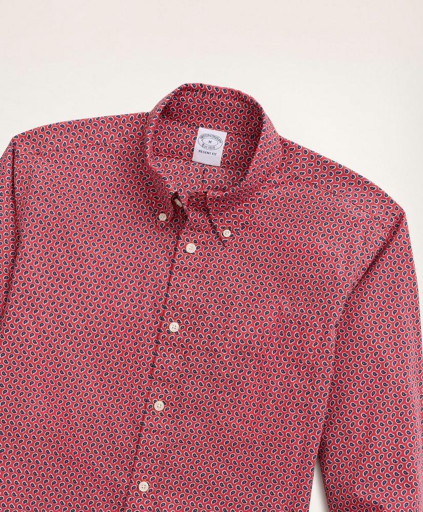 商品Brooks Brothers|Regent Regular-Fit Sport Shirt, Poplin Paisley,价格¥368,第4张图片详细描述