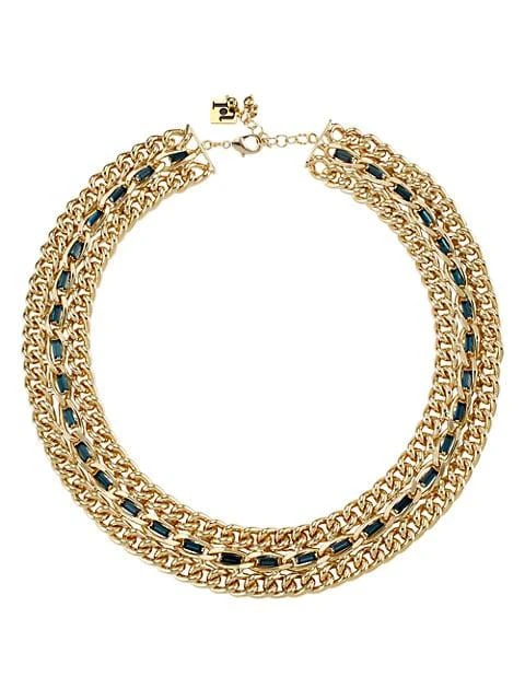 商品ROSANTICA|Greca Goldtone & Crystal Collar Necklace,价格¥4622,第1张图片