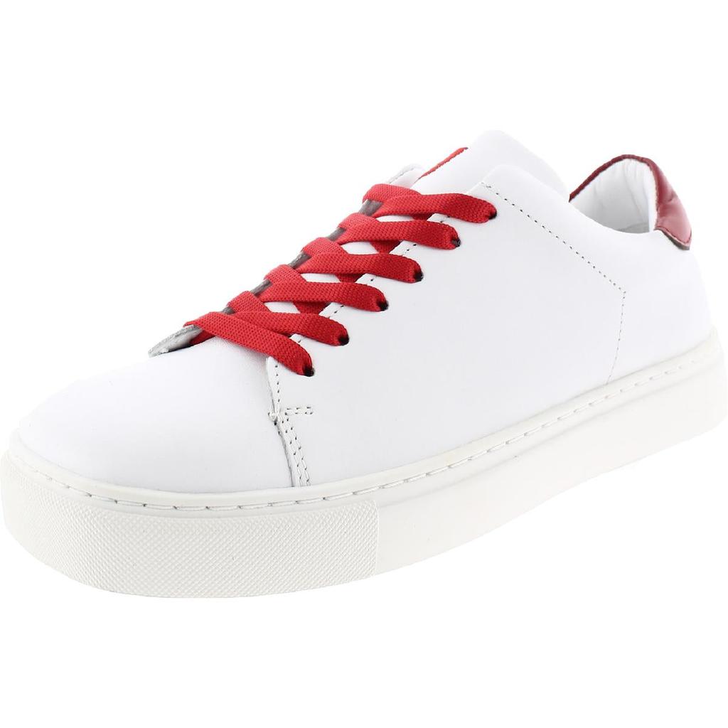 Joshua Sanders Womens Squared Toes - White Leather Red Touch Leather Squared Toe商品第1张图片规格展示