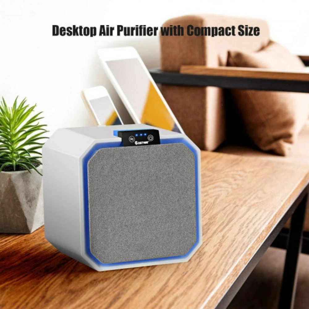 商品Hivvago|Desktop HEPA Air Purifier Home Air Cleaner with 2-in-1 Composite HEPA Filter,价格¥383,第1张图片