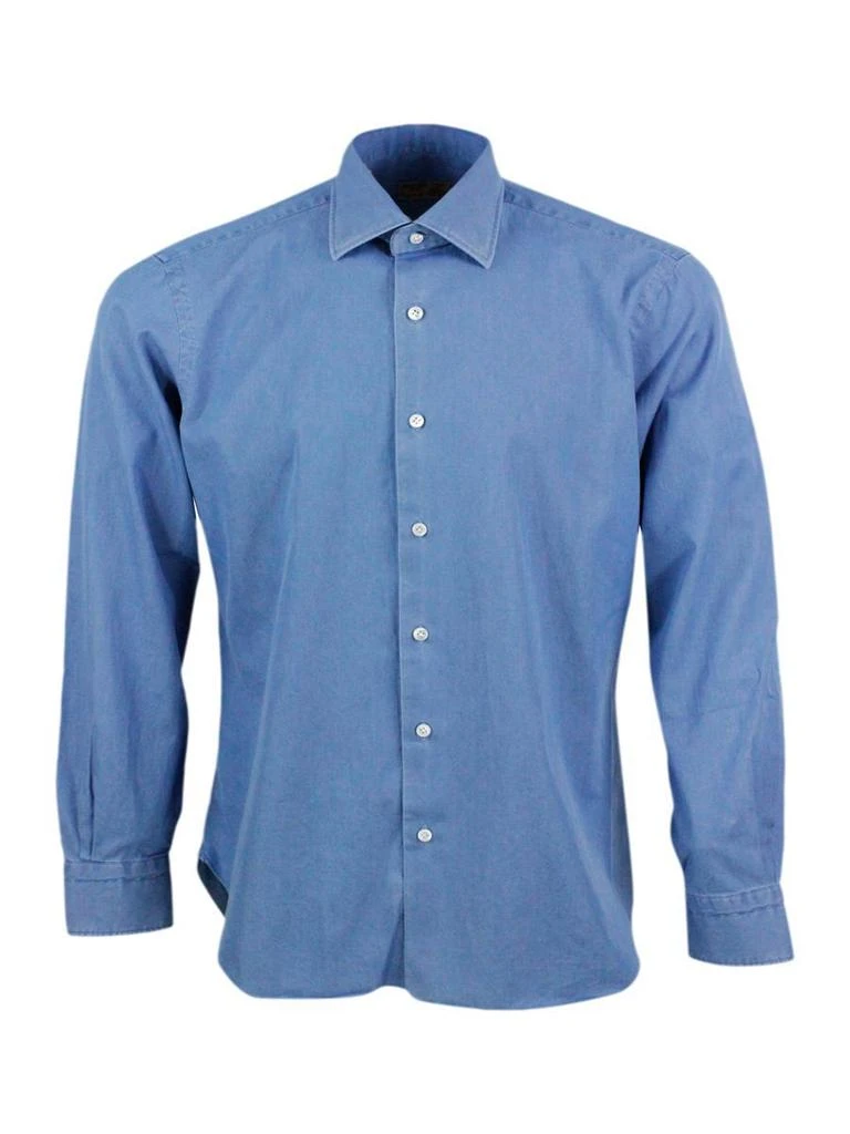 商品BARBA|Barba Shirts in Blue,价格¥1020,第1张图片