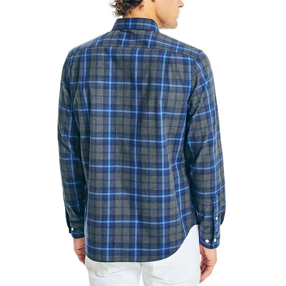 商品Nautica|Men's Classic-Fit Long-Sleeve Plaid Poplin Shirt,价格¥453,第4张图片详细描述