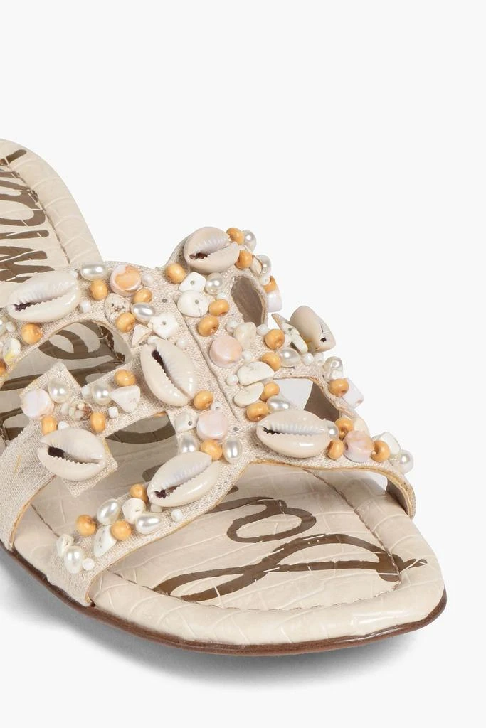 商品Sam Edelman|Bay embellished canvas sandals,价格¥448,第4张图片详细描述