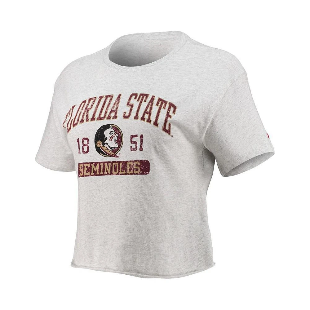 商品League Collegiate Wear|Women's Ash Florida State Seminoles Classic Clothesline Crop Top,价格¥102,第2张图片详细描述