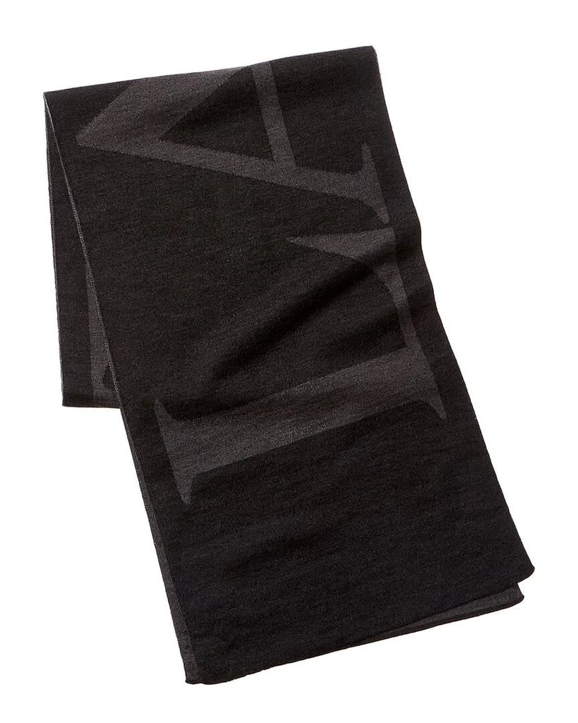 商品Lanvin|LANVIN Intarsia Knit Logo Wool Scarf,价格¥1577,第1张图片详细描述