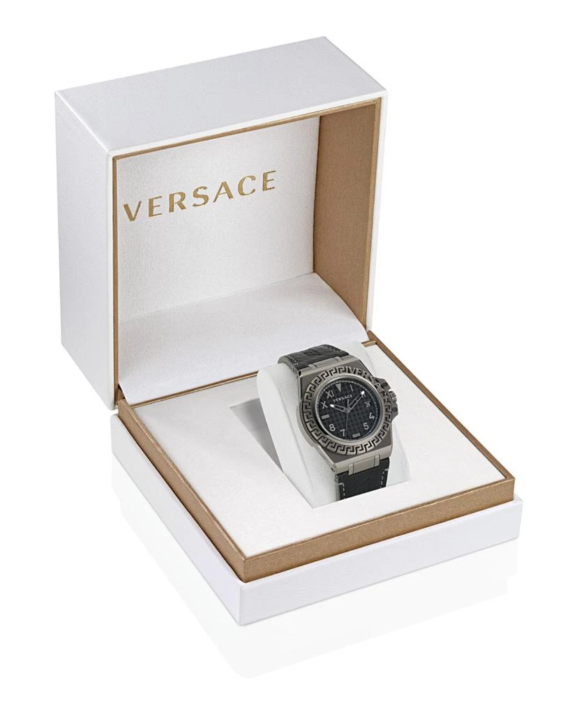 商品Versace|Greca Reaction Leather Watch,价格¥5505,第4张图片详细描述