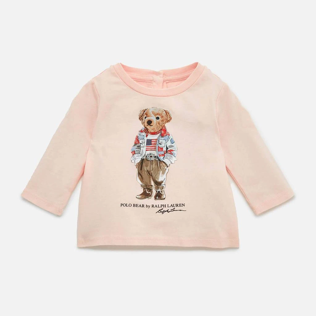 商品Ralph Lauren|Ralph Lauren Girls' Bear T-Shirt - Hint Of Pink,价格¥221,第1张图片