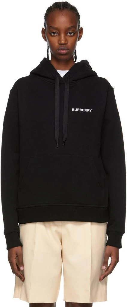 商品Burberry|Black Cotton Hoodie,价格¥7770,第1张图片