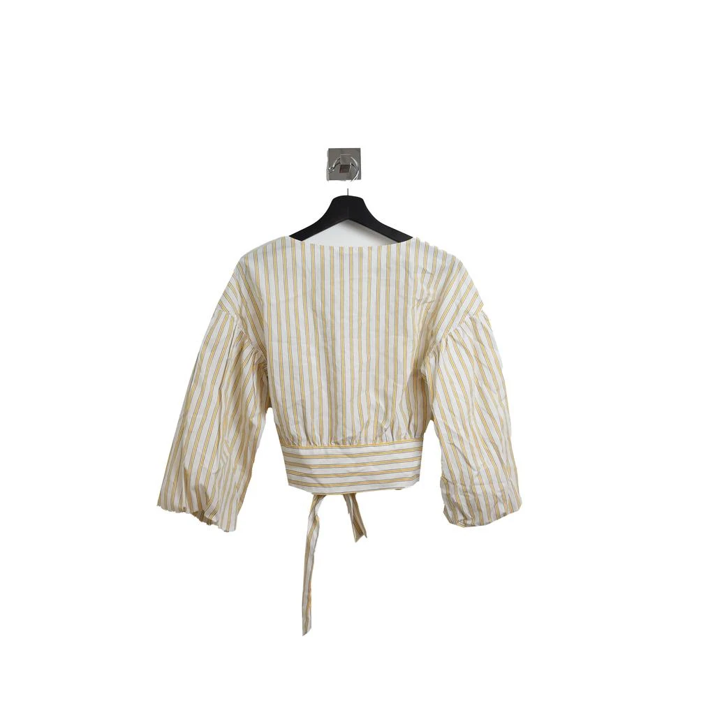 商品Derek Lam|Derek Lam 10 Crosby Stripped Crop Top Shirt Marigold,价格¥933,第2张图片详细描述