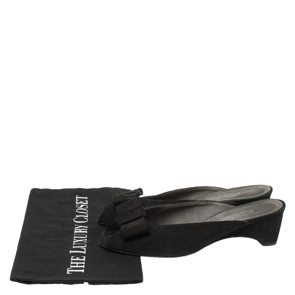 Stuart Weitzman Black Suede Slide Sandals Size 37 商品