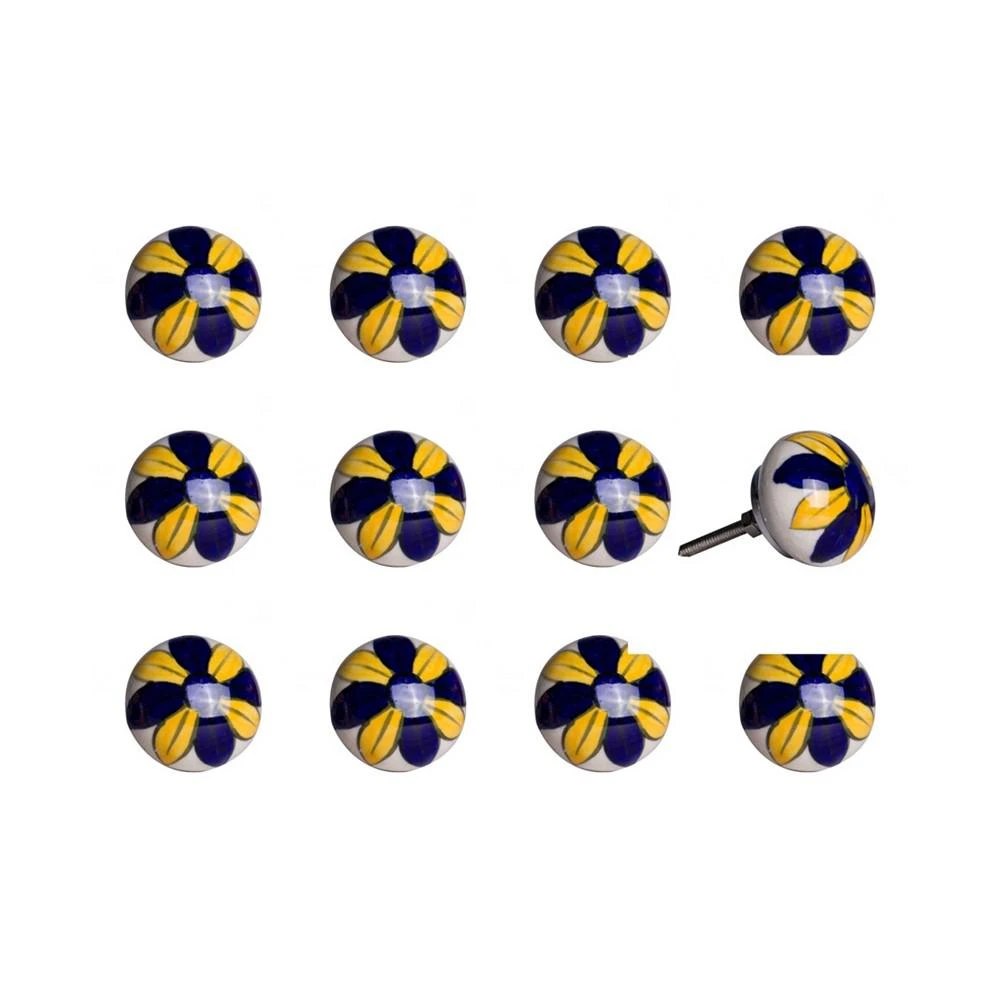 商品KNOB-IT|Handpainted Ceramic Knob Set of 12,价格¥469,第1张图片
