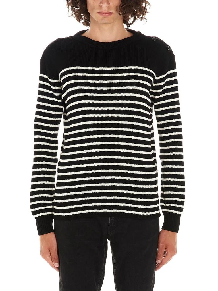 商品Yves Saint Laurent|Saint Laurent Striped Crewneck Jumper,价格¥3114,第3张图片详细描述