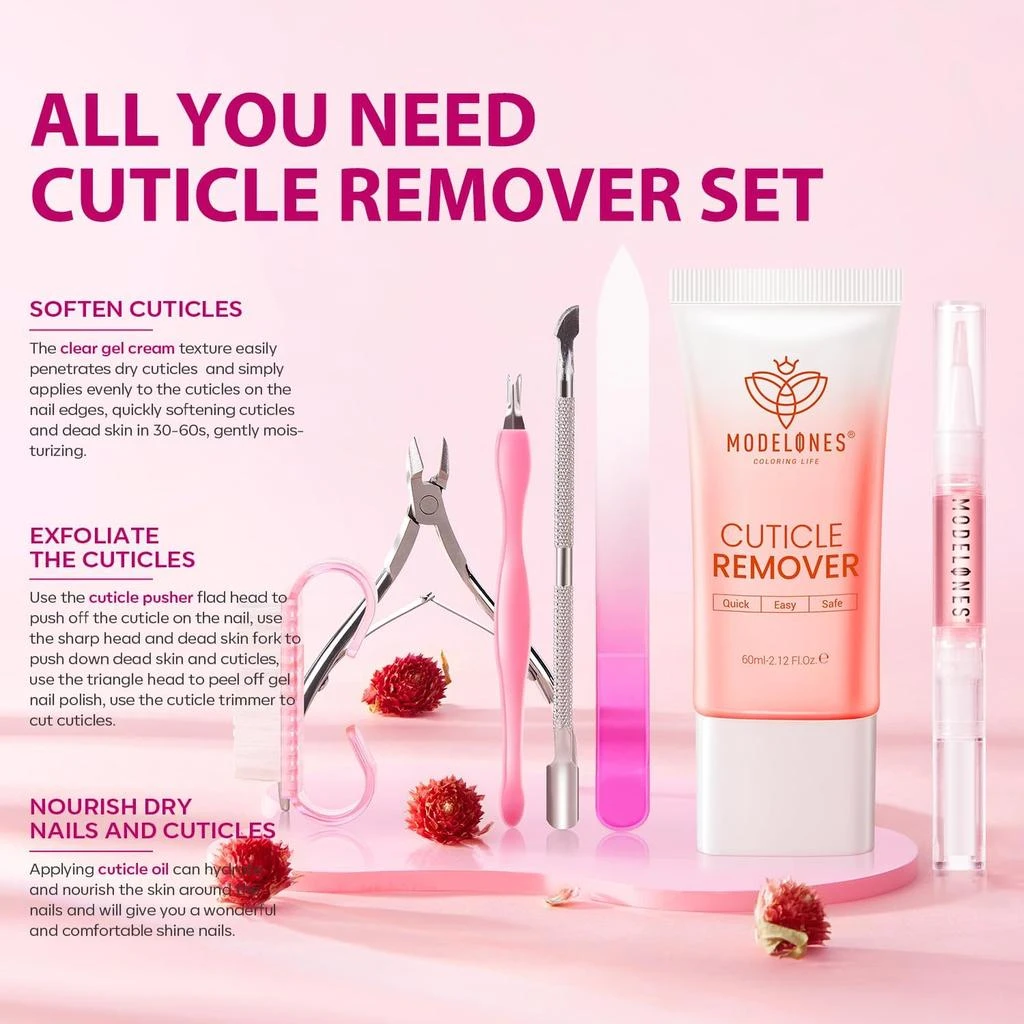 商品[国内直发] MODELONES|All-in-one Cuticle Remover Kit for Nail Care,价格¥149,第2张图片详细描述