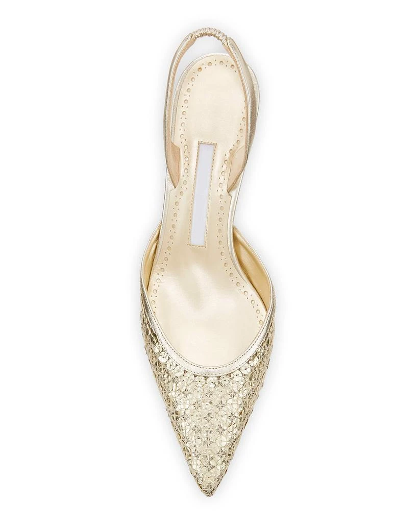 商品Manolo Blahnik|Carolmour Sequined Metallic Slingback Pumps,价格¥2745,第3张图片详细描述