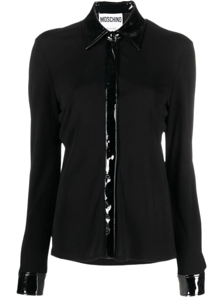 商品Moschino|Moschino Women's Black Other Materials T-Shirt,价格¥3856,第1张图片