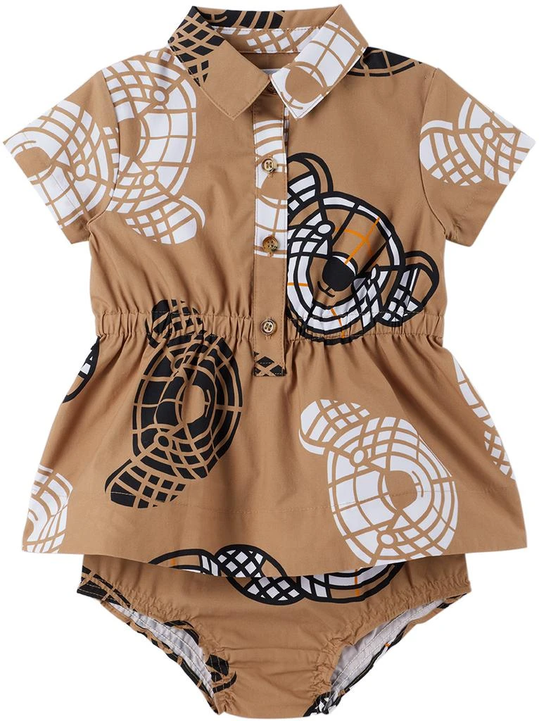 商品Burberry|驼色 Thomas Bear 婴儿连衣裙 & 短裤套装,价格¥2502,第1张图片