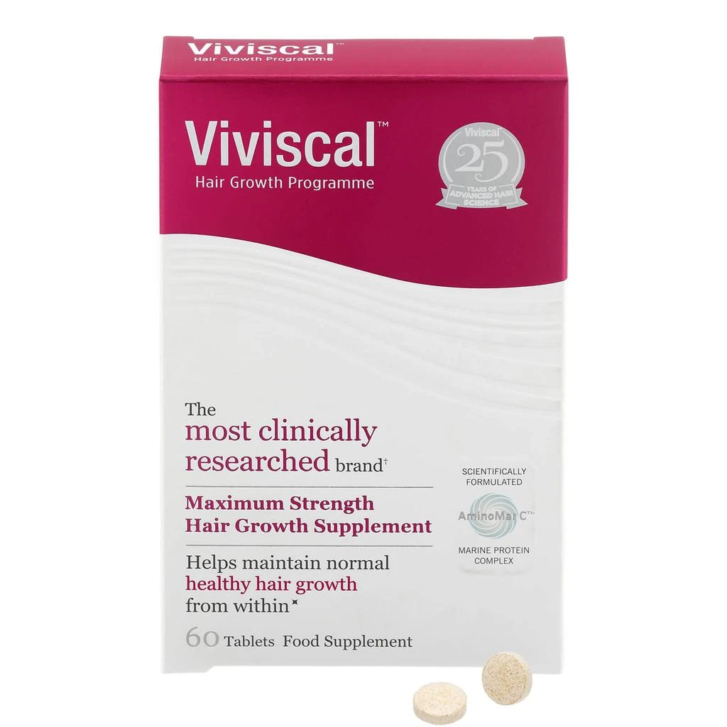 商品Viviscal|Viviscal Biotin and Zinc Hair Supplement Tablets for Women - 60 Tablets (1 Month Supply),价格¥513,第1张图片