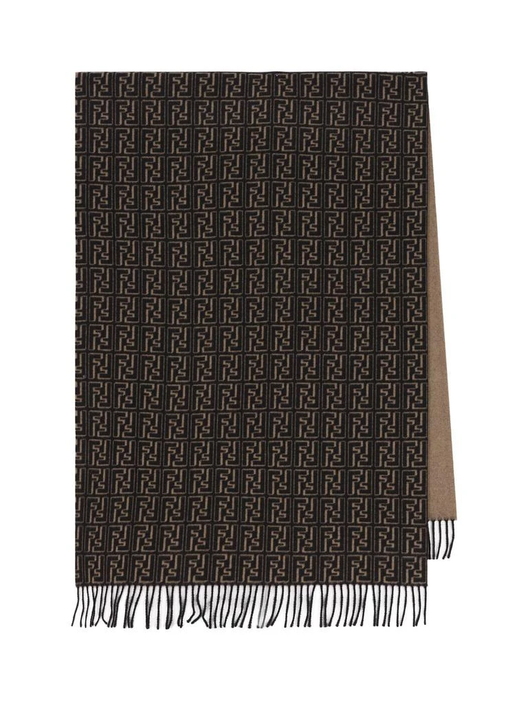 商品Fendi|Fendi Monogram Jacquard Fringed Scarf,价格¥3474,第1张图片