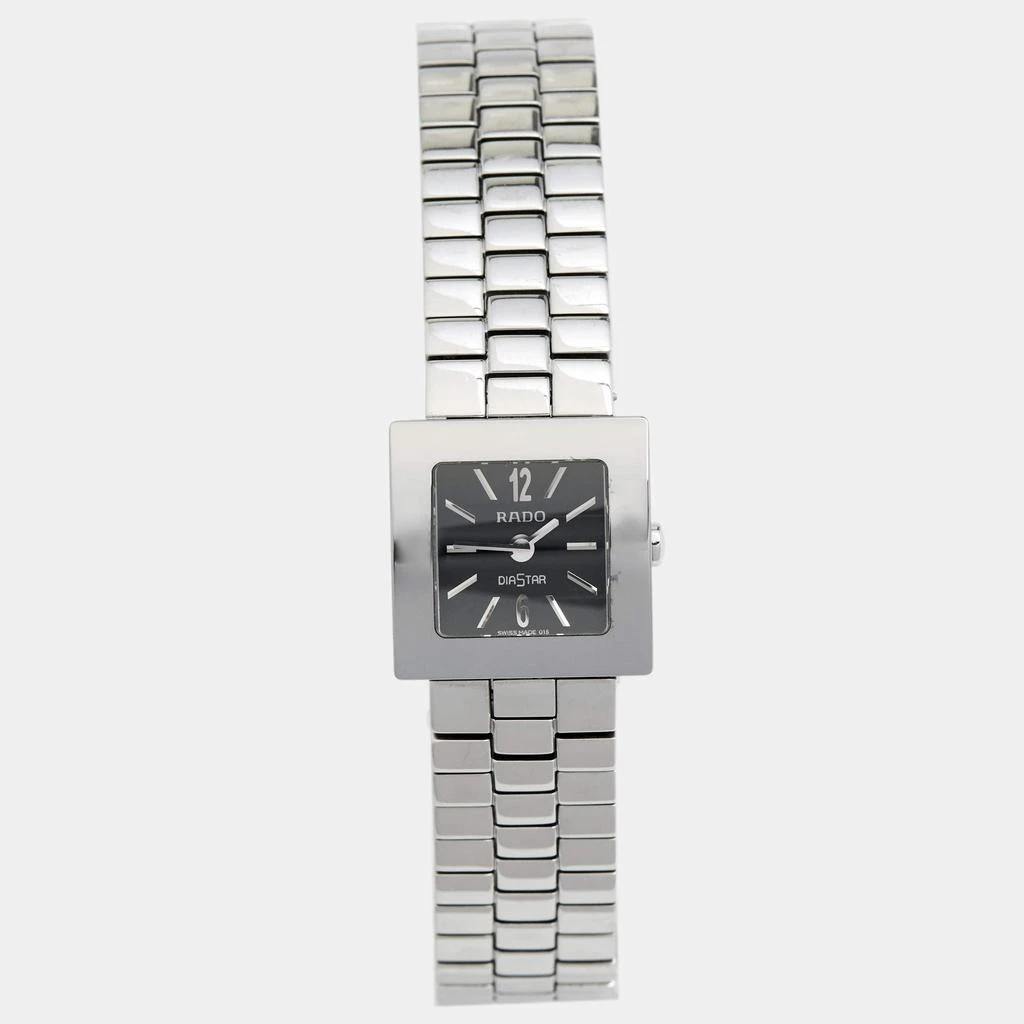 商品[二手商品] Rado|Rado Black Stainless Steel Carbon Carbide Diastar R18682153 Women's Wristwatch 20 mm,价格¥1423,第1张图片