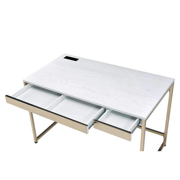 商品Sparrow & Wren|Gallway White Writing Desk with USB Ports,价格¥1774,第3张图片详细描述