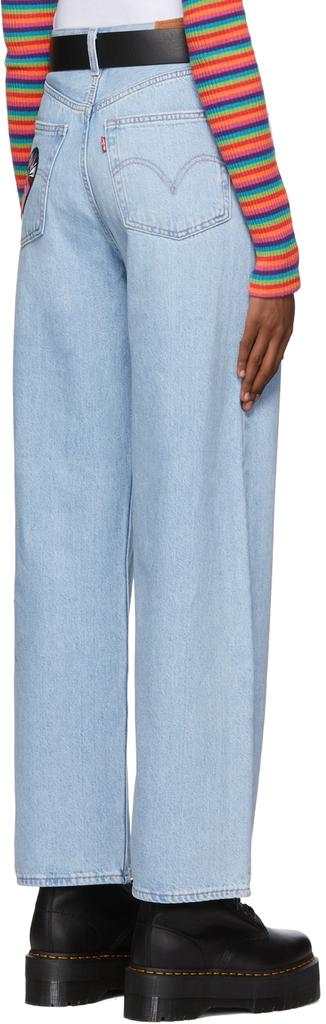 SSENSE Exclusive Blue Butterfly Jeans商品第3张图片规格展示