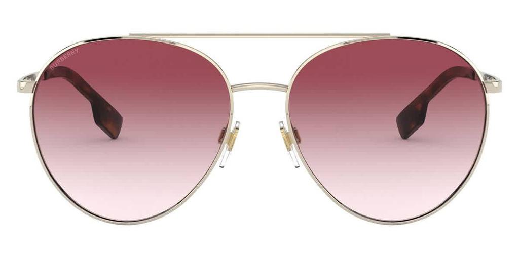 Gloucester Clear Gradient Pink Aviator Ladies Sunglasses BE3115 11098D 59商品第1张图片规格展示