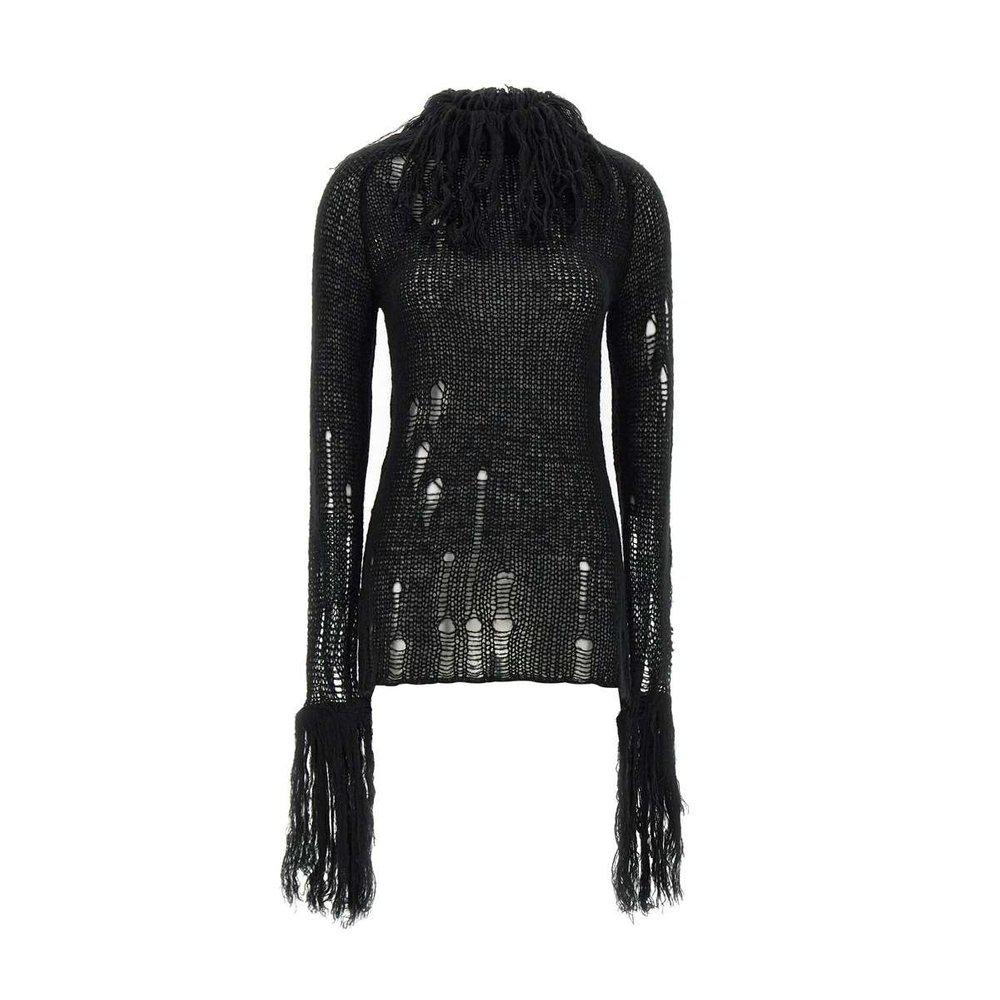 GCDS Fringed Distressed Knitted Dress商品第1张图片规格展示