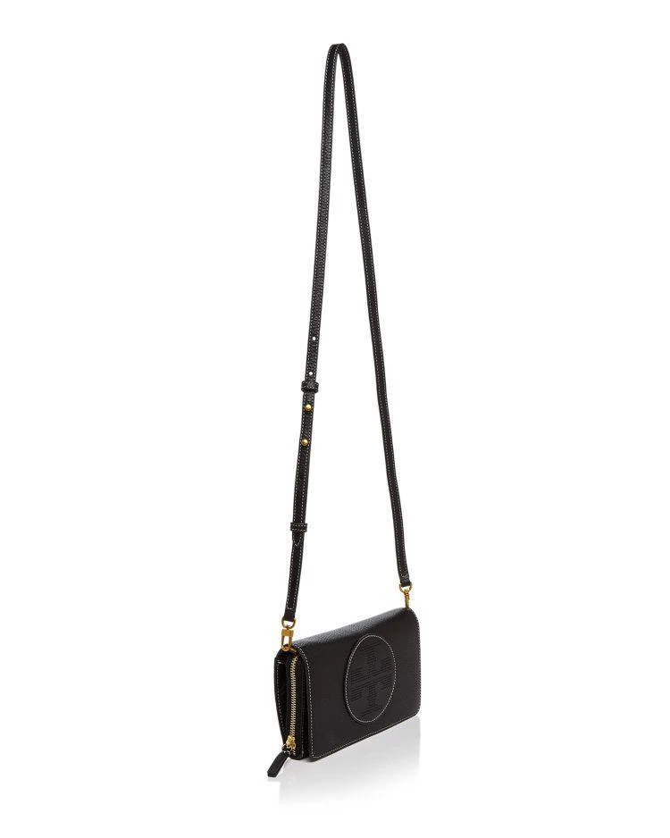 商品Tory Burch|Perforated Logo Flat Leather Wallet Crossbody,价格¥2229,第3张图片详细描述