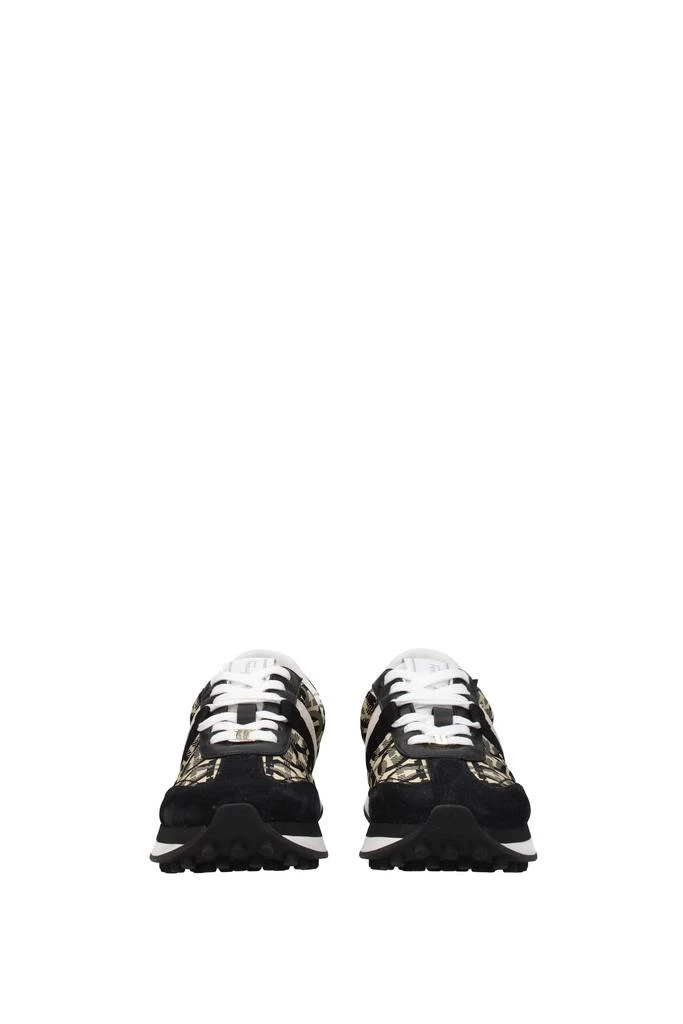 商品Salvatore Ferragamo|Sneakers iulia Fabric Black Beige,价格¥2630,第3张图片详细描述
