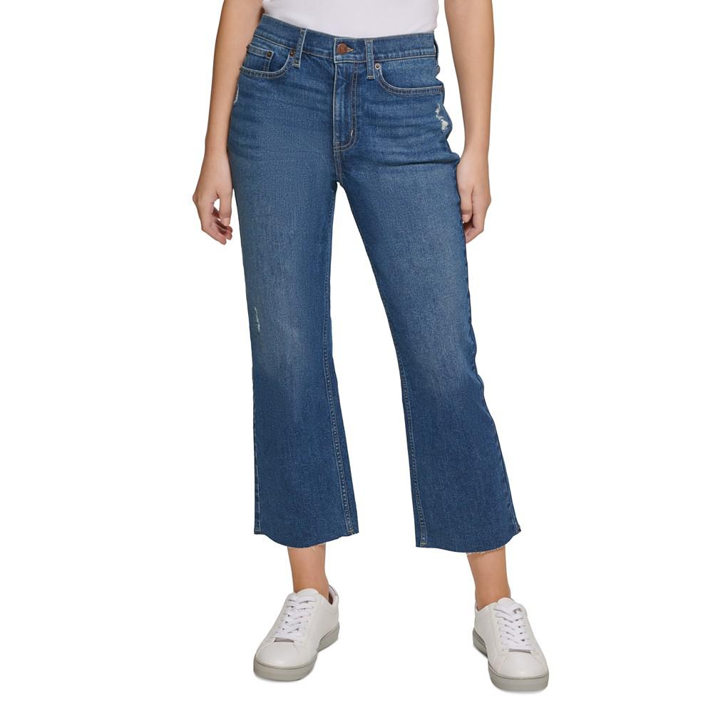 Women's High-Rise Cropped Bootcut Jeans商品第1张图片规格展示