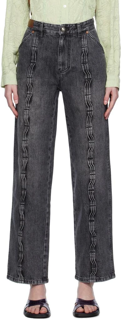 商品ANDERSSON BELL|Black Wave Jeans,价格¥1098,第1张图片